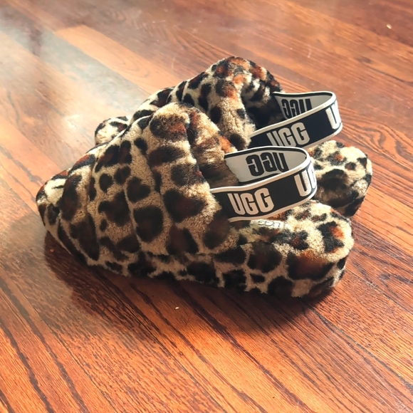 UGG Shoes - UGG Leopard Print Platform Slippers